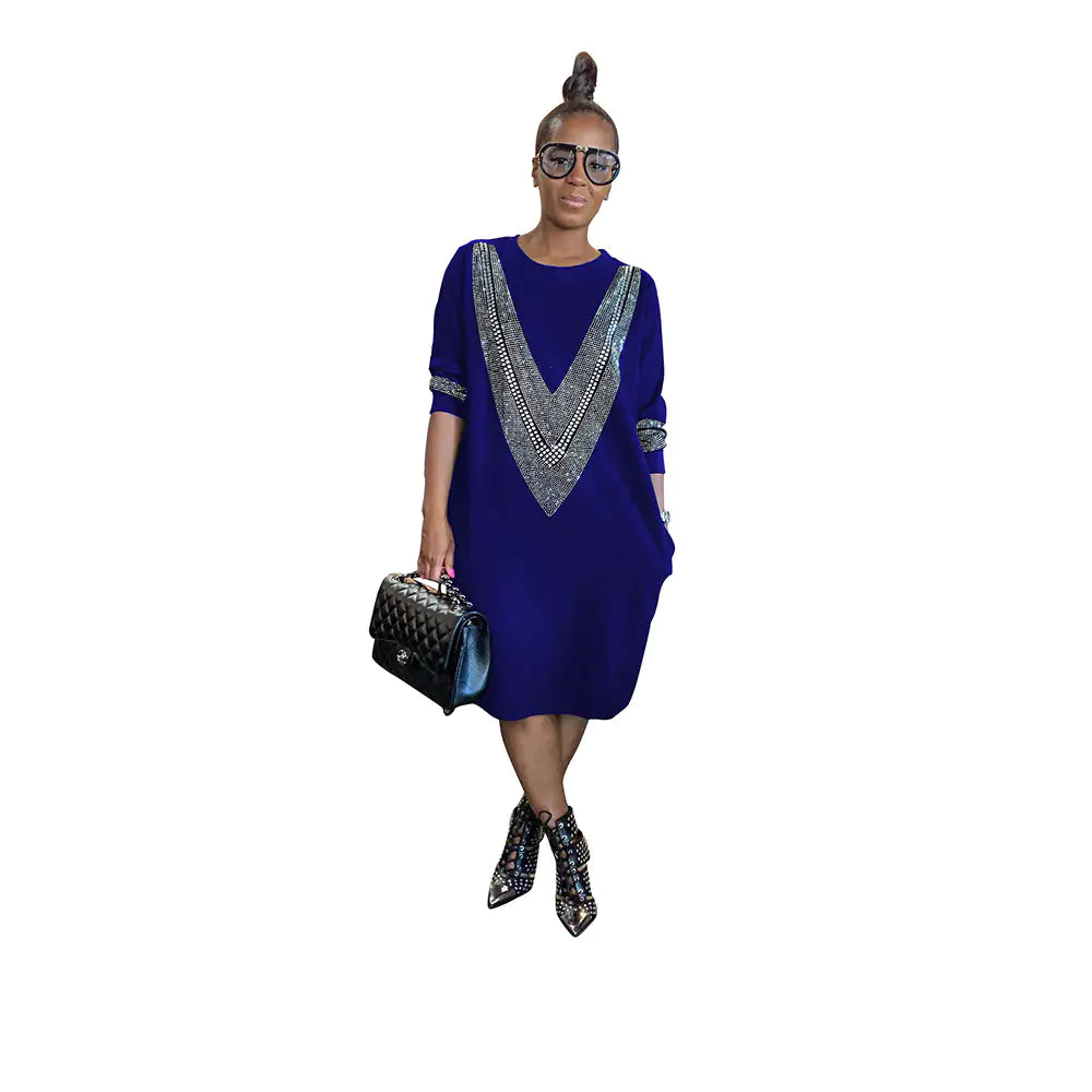 CozyChic Women's V-Neck Midi Dress