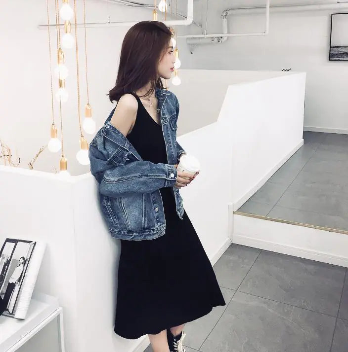 Elegant V-Neck Knit Tank Dress