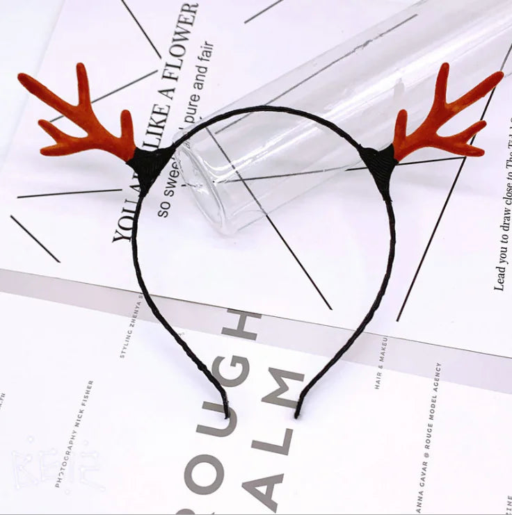 Festive Deer Antler Hairpiece for Children