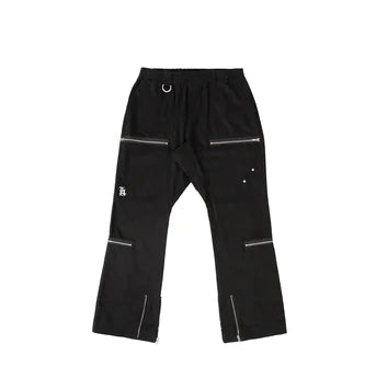 LABT Elegant Multi-pocket Black Trousers