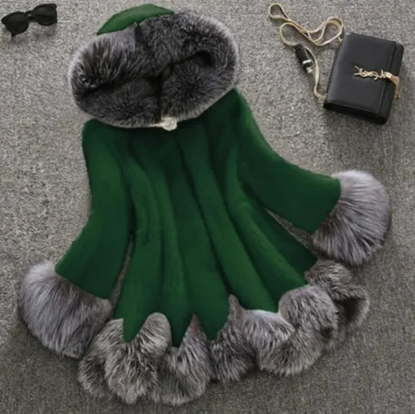 Elegant Faux Mink Fur Coat