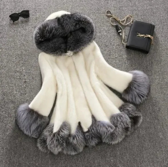 Elegant Faux Mink Fur Coat