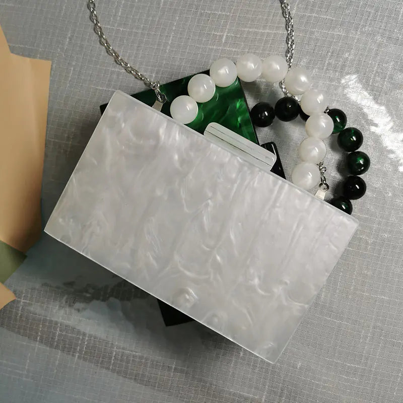 Elegant Pearlescent Clutch Bags for Gala Evenings