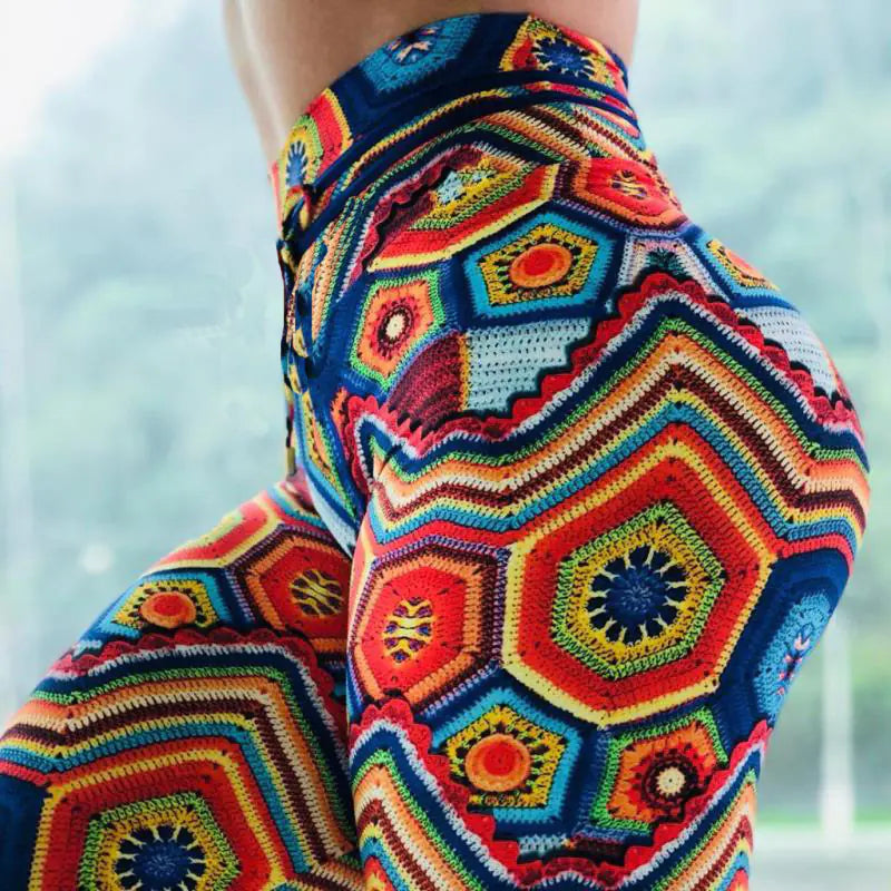 Elevated High-Waisted Colorful Yoga Leggings
