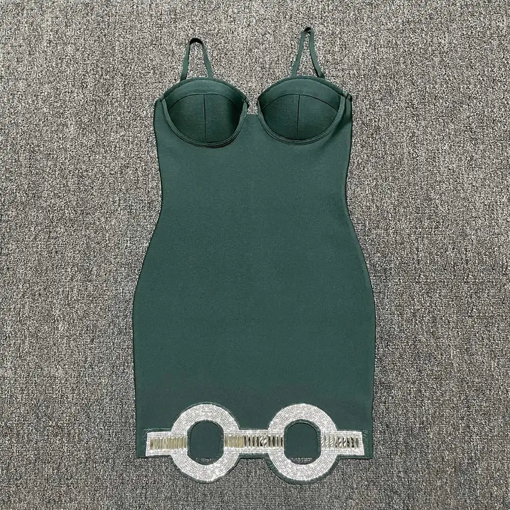 Elegant Socialite Bodycon Spaghetti Strap Dress