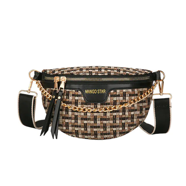 Elegant Knitted Waist Packs for Women