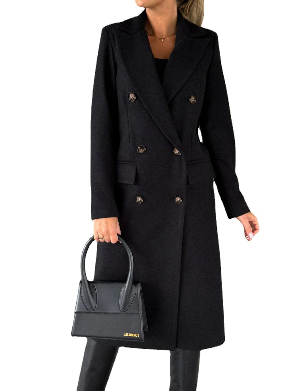 Elegant Double-Breasted Overcoat
