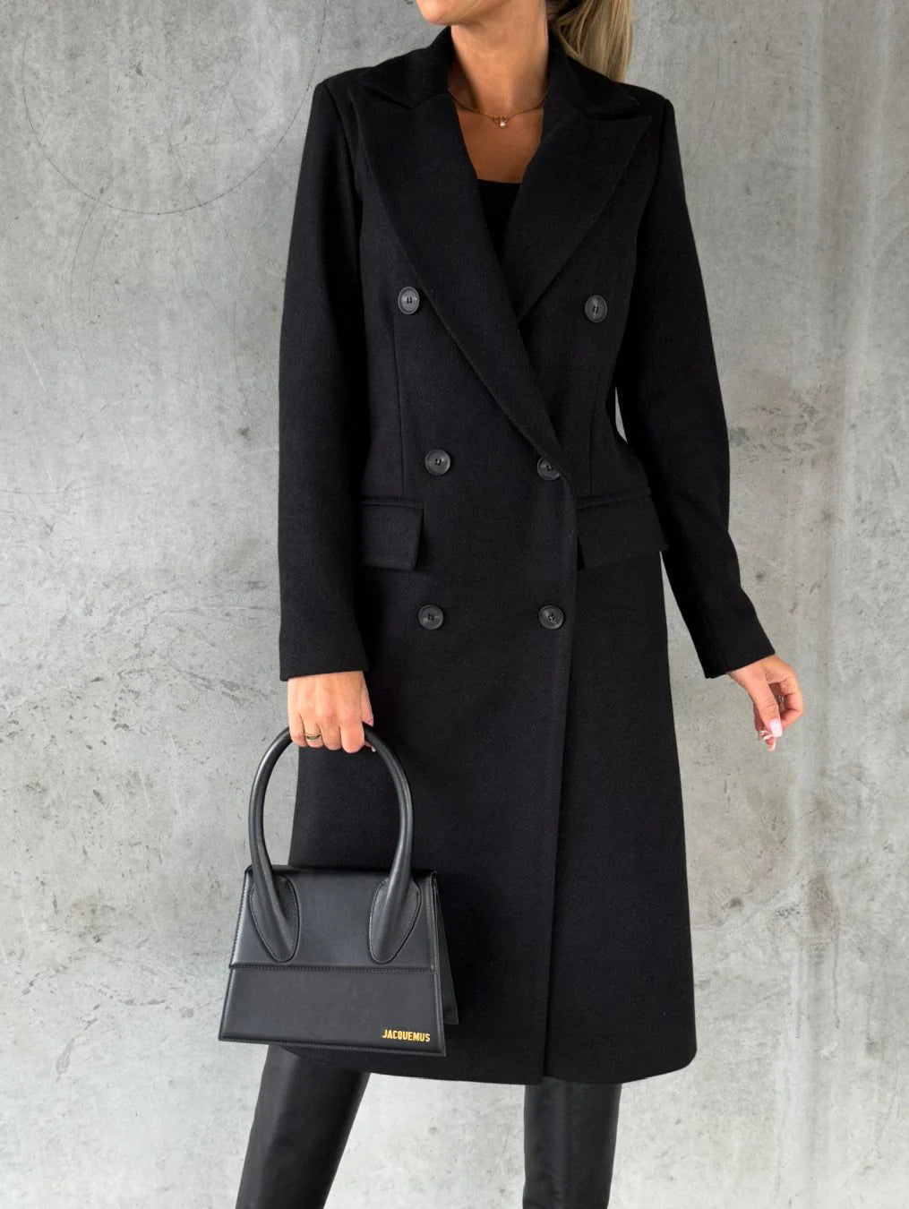 Elegant Double-Breasted Overcoat