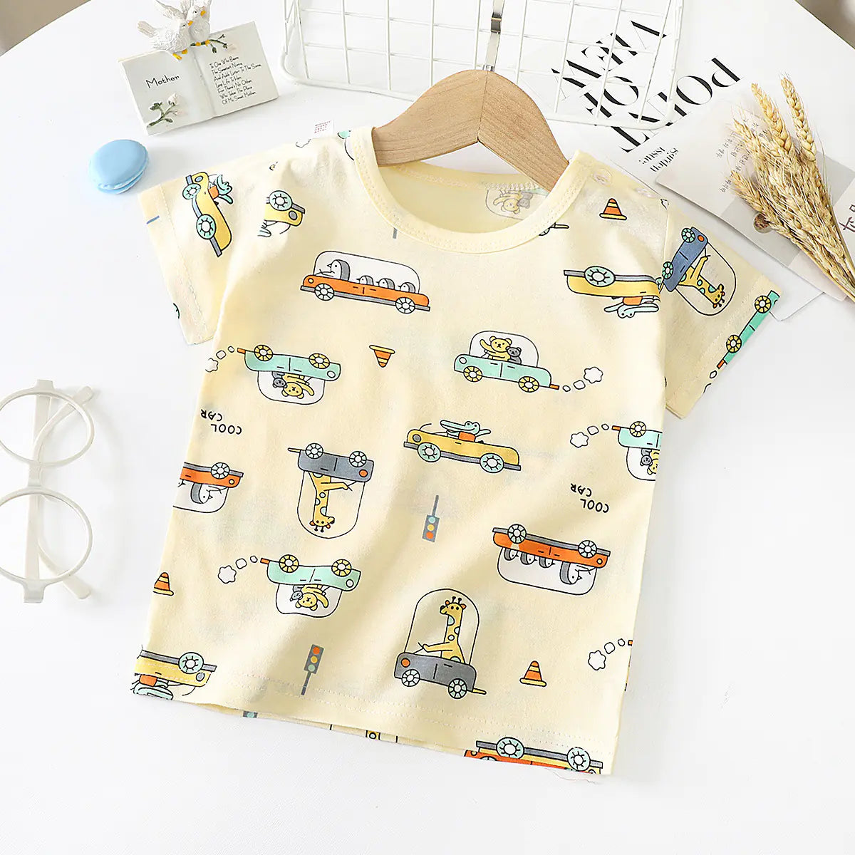 Cotton Short-Sleeved T-Shirt for Kids and Babies