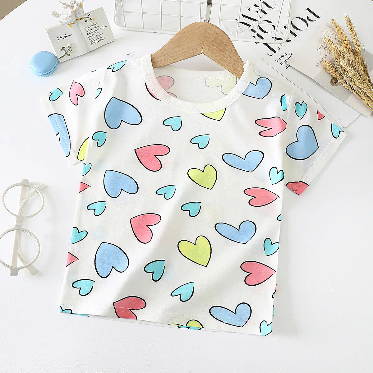 Cotton Short-Sleeved T-Shirt for Kids and Babies