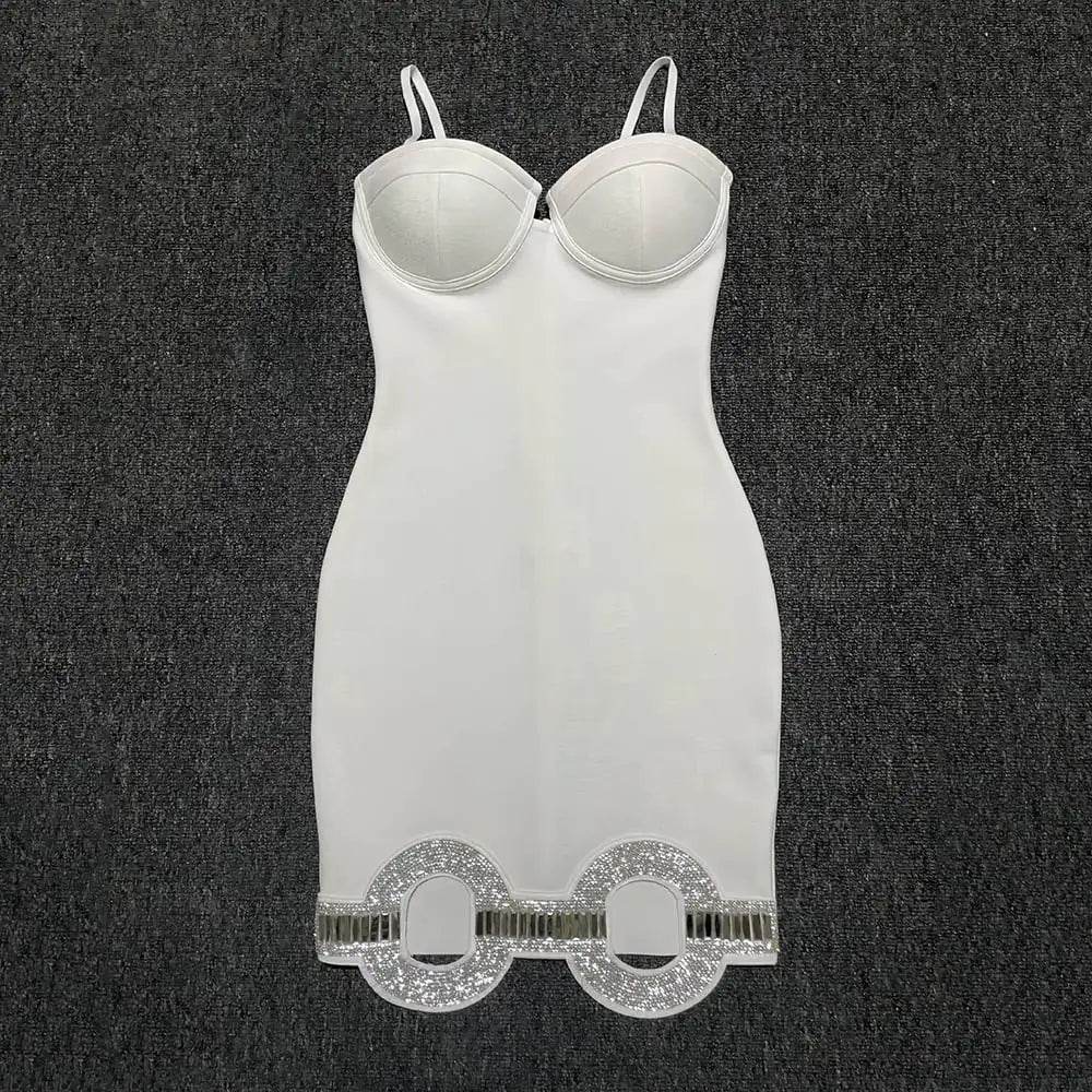 Elegant Socialite Bodycon Spaghetti Strap Dress