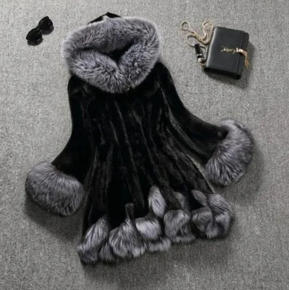 Elegant Faux Mink Fur Coat