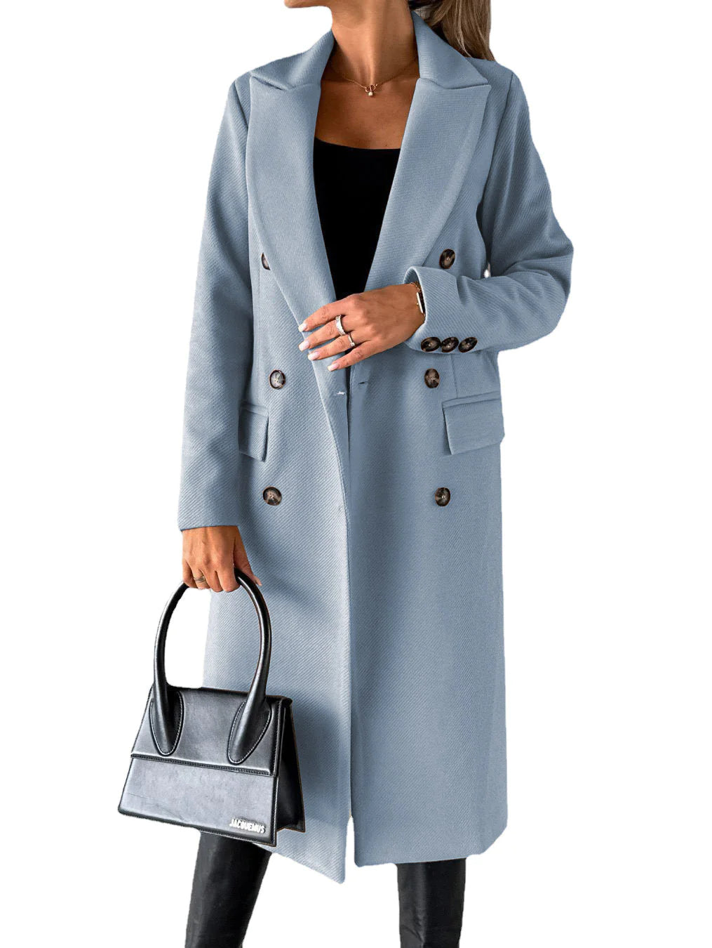 Elegant Double-Breasted Overcoat